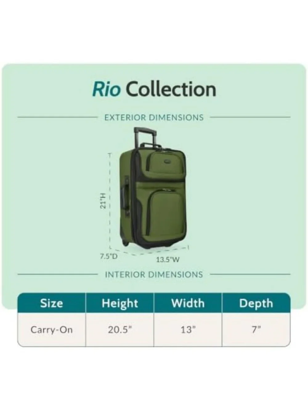 Lightweight Softside Rolling Carry-On Suitcase, 2-Wheel, Purple - Travel
